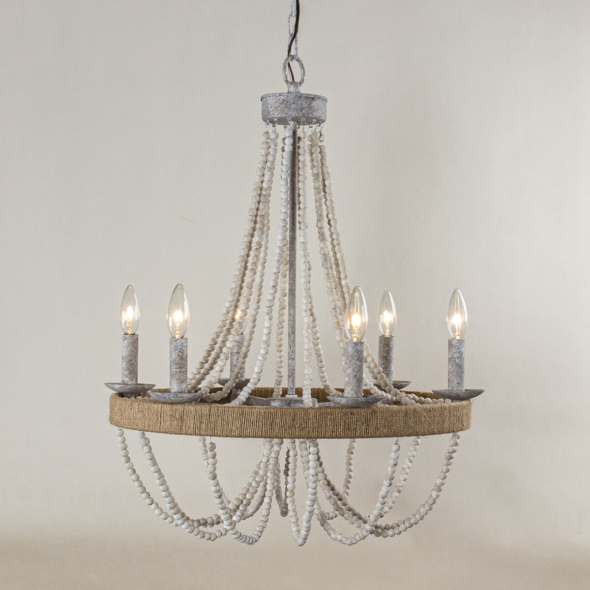 Rise Vintage Traditional Wooden Chandelier