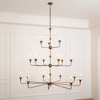 Wisp Grande Vintage Industrial Bronze Chandelier - image 20