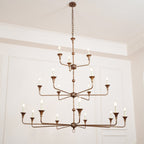 Wisp Grande Vintage Industrial Bronze Chandelier - image 21