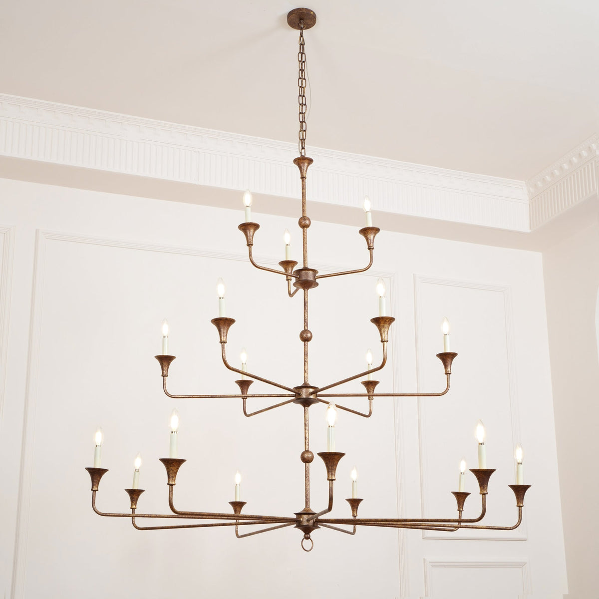 Wisp Grande Vintage Industrial Bronze Chandelier - image 21