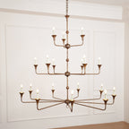 Wisp Grande Vintage Industrial Bronze Chandelier - image 22