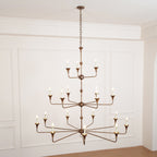 Wisp Grande Vintage Industrial Bronze Chandelier - image 2