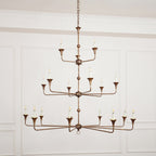 Wisp Grande Vintage Industrial Bronze Chandelier - image 4