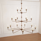 Wisp Grande Vintage Industrial Bronze Chandelier - image 12
