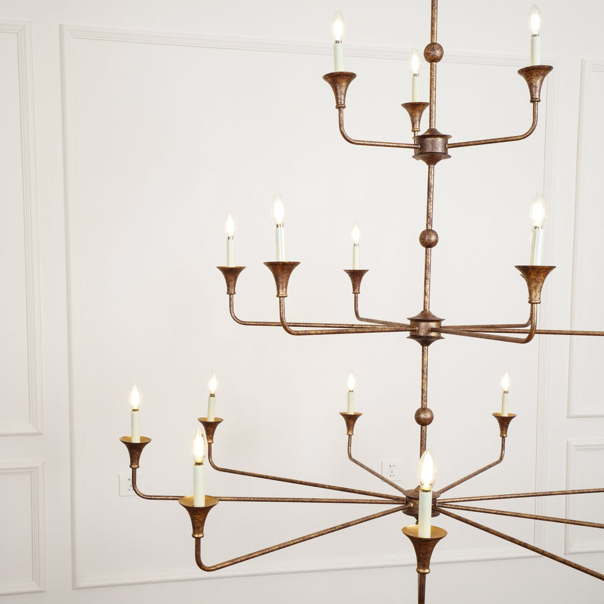 Wisp Grande Vintage Industrial Bronze Chandelier - image 7