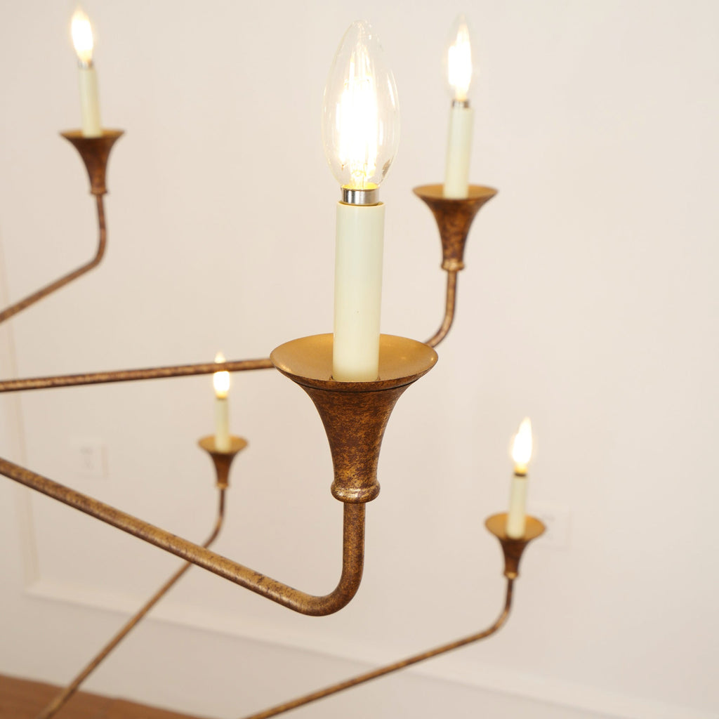 Wisp Grande Vintage Industrial Bronze Chandelier - image 10