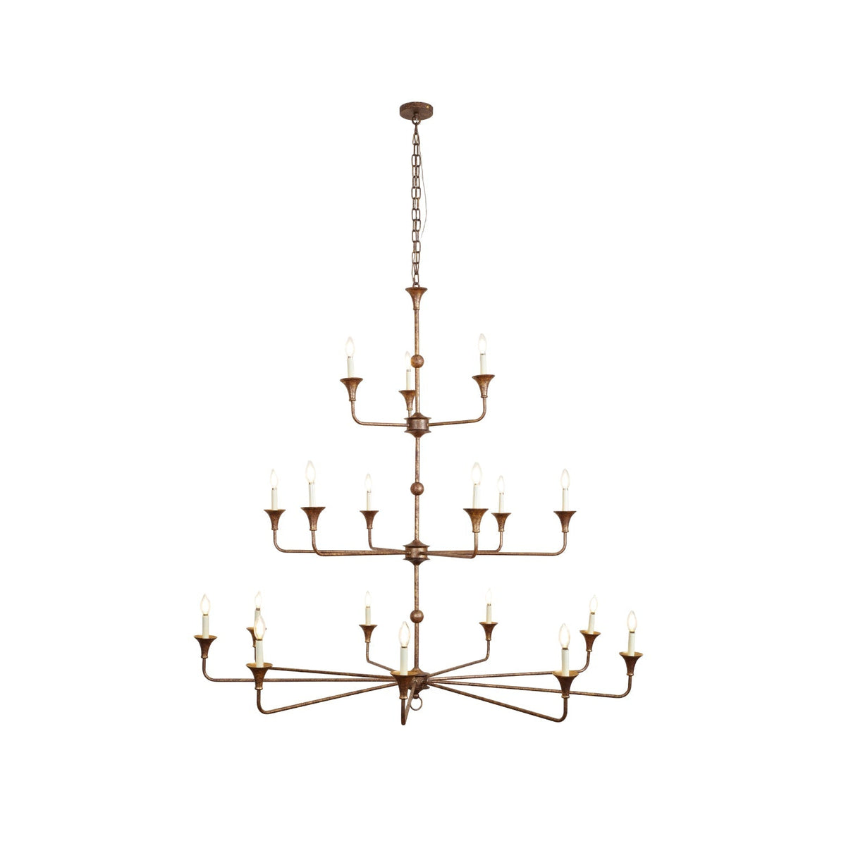 Wisp Grande Vintage Industrial Bronze Chandelier - image 1
