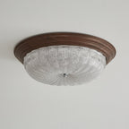 Esorila Premium Elegance Walnut Glass Ceiling Light