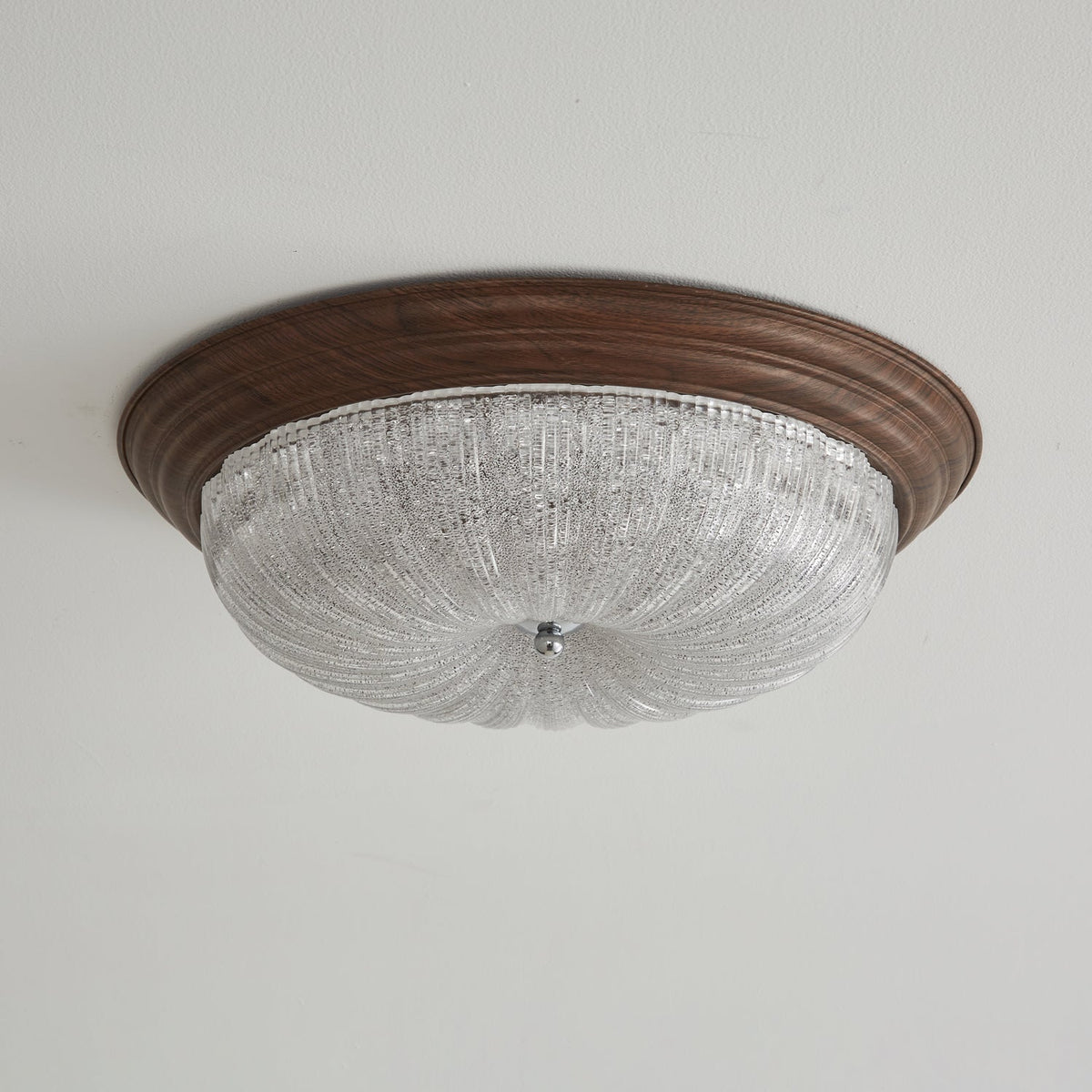 Esorila Premium Elegance Walnut Glass Ceiling Light