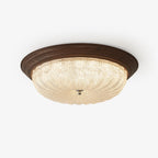 Esorila Premium Elegance Walnut Glass Ceiling Light