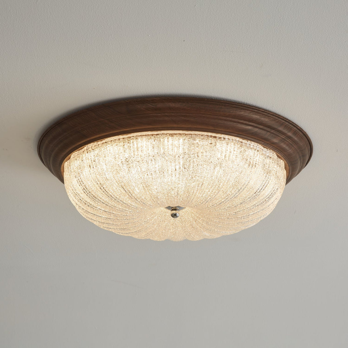 Esorila Premium Elegance Walnut Glass Ceiling Light