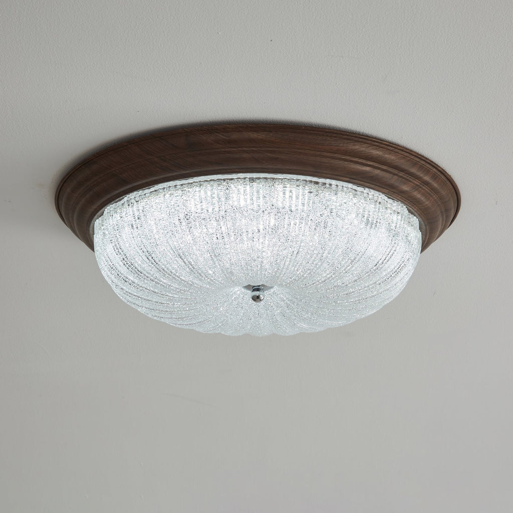 Esorila Premium Elegance Walnut Glass Ceiling Light