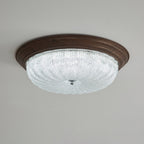 Esorila Premium Elegance Walnut Glass Ceiling Light