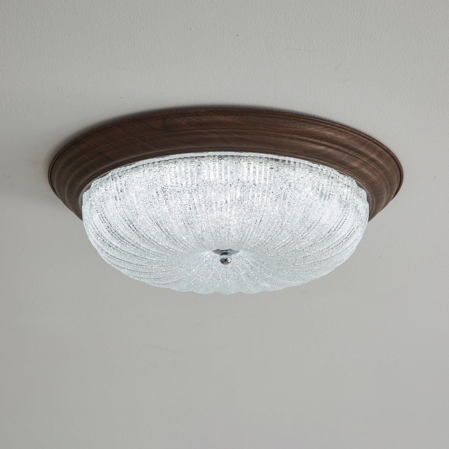 Esorila Premium Elegance Walnut Glass Ceiling Light