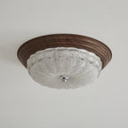 Esorila Premium Elegance Walnut Glass Ceiling Light