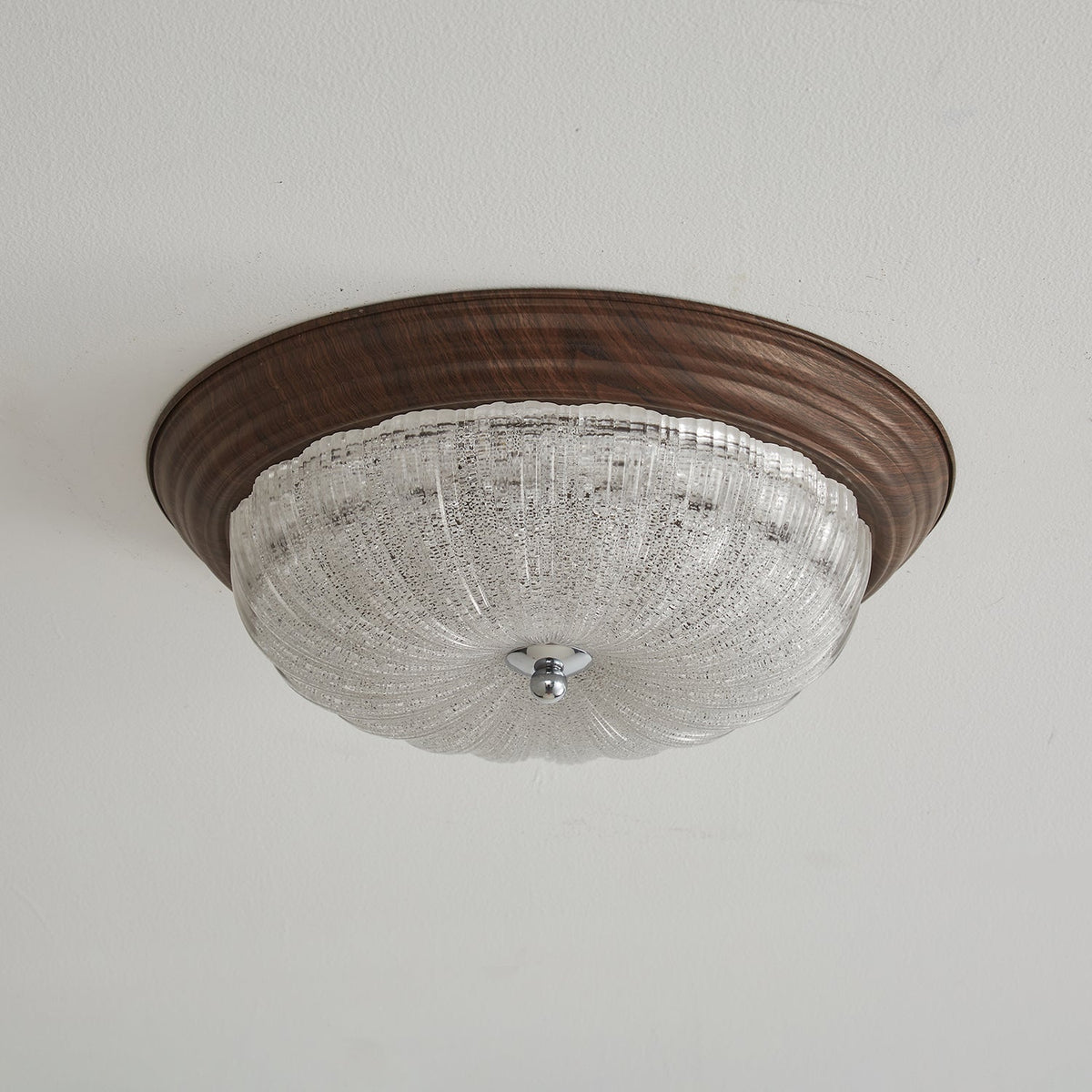 Esorila Premium Elegance Walnut Glass Ceiling Light