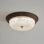 Esorila Premium Elegance Walnut Glass Ceiling Light