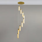 Aurelia  Alabaster Chandelier Staircase