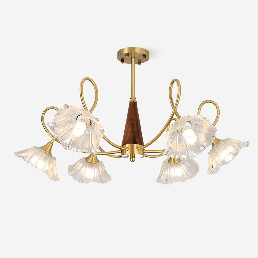 Aurora Glass Petal Chandelier