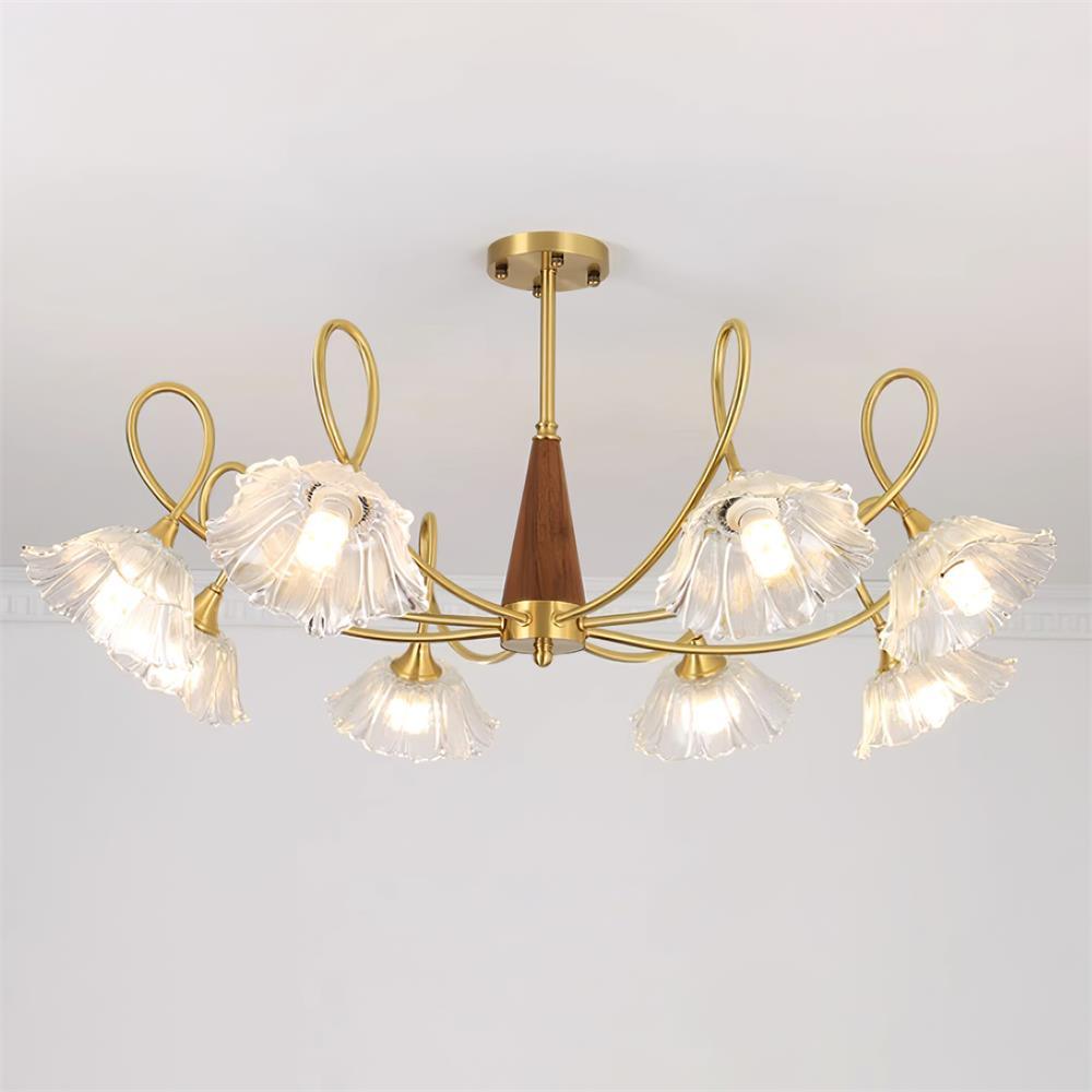 Aurora Glass Petal Chandelier