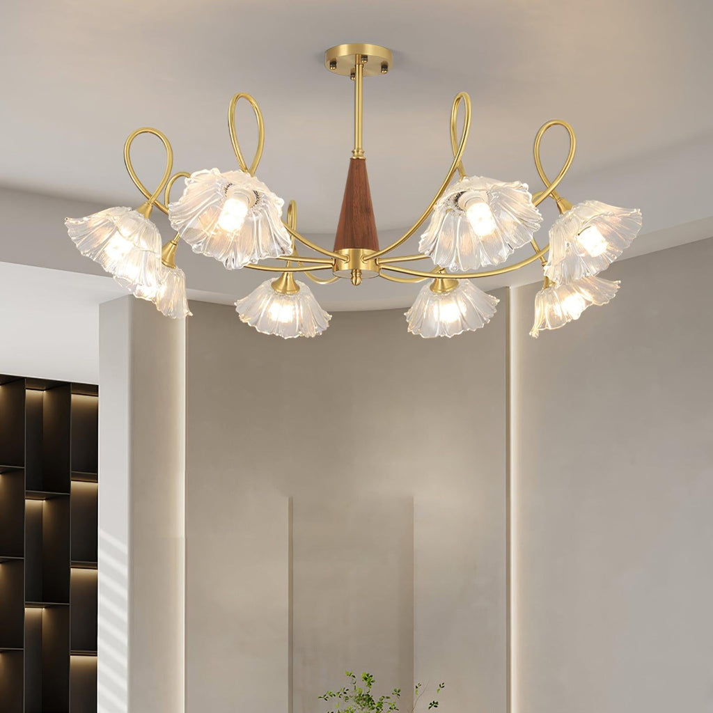 Aurora Glass Petal Chandelier
