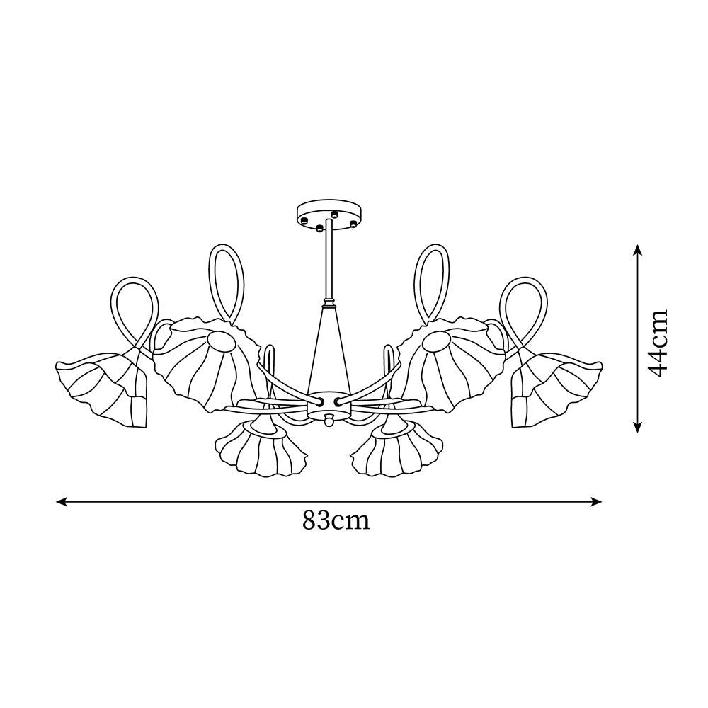 Aurora Glass Petal Chandelier
