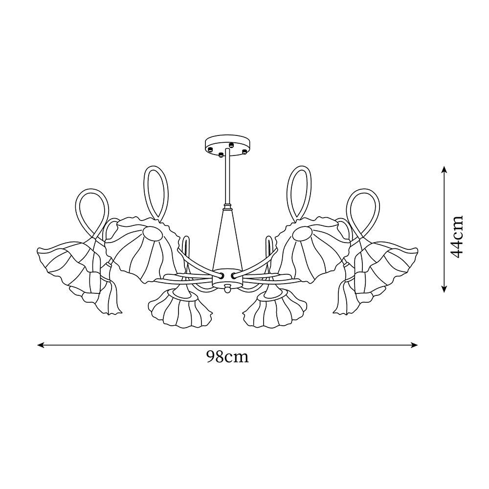 Aurora Glass Petal Chandelier