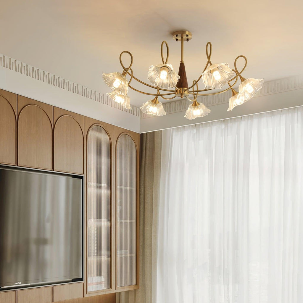 Aurora Glass Petal Chandelier