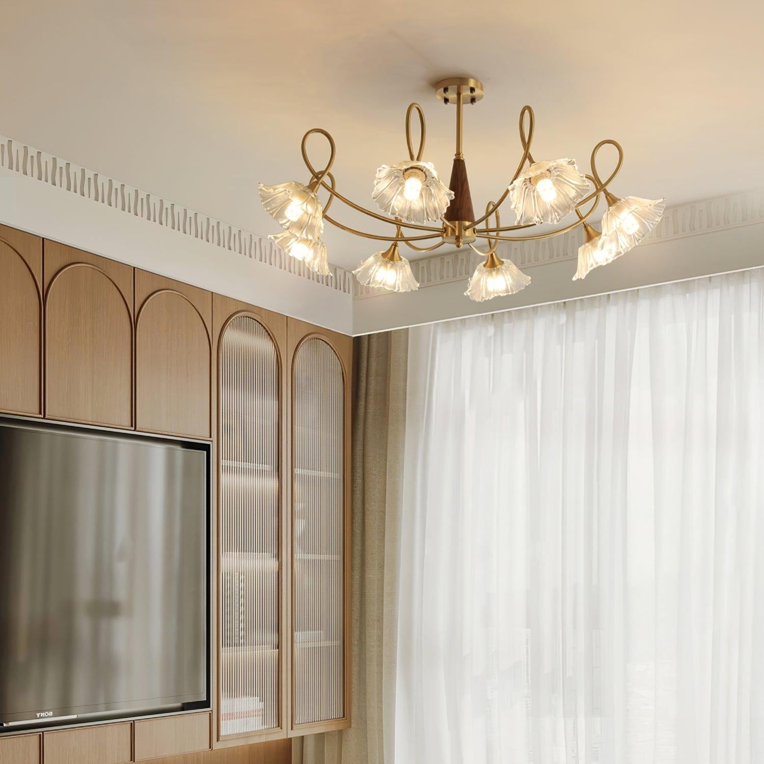 Aurora Glass Petal Chandelier