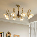 Aurora Glass Petal Chandelier