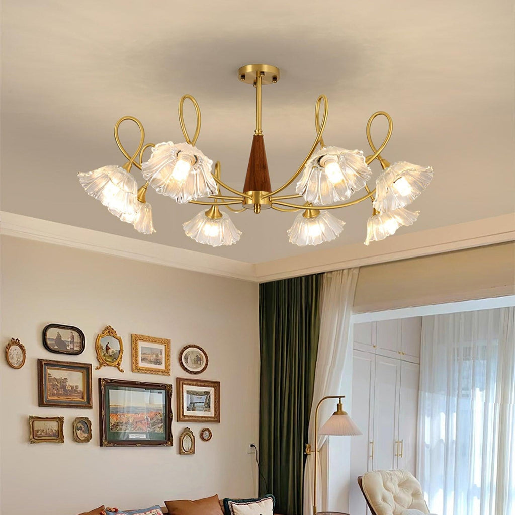 Aurora Glass Petal Chandelier