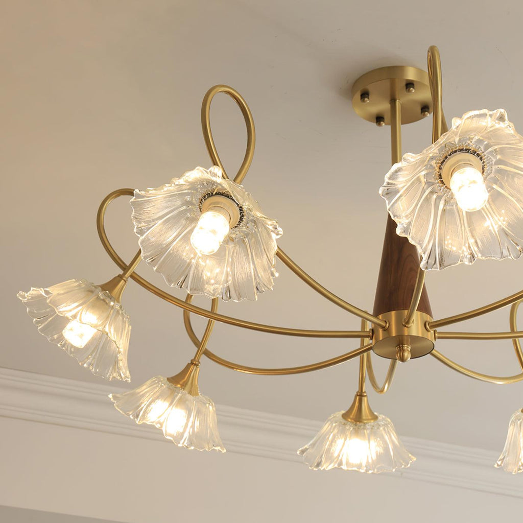 Aurora Glass Petal Chandelier