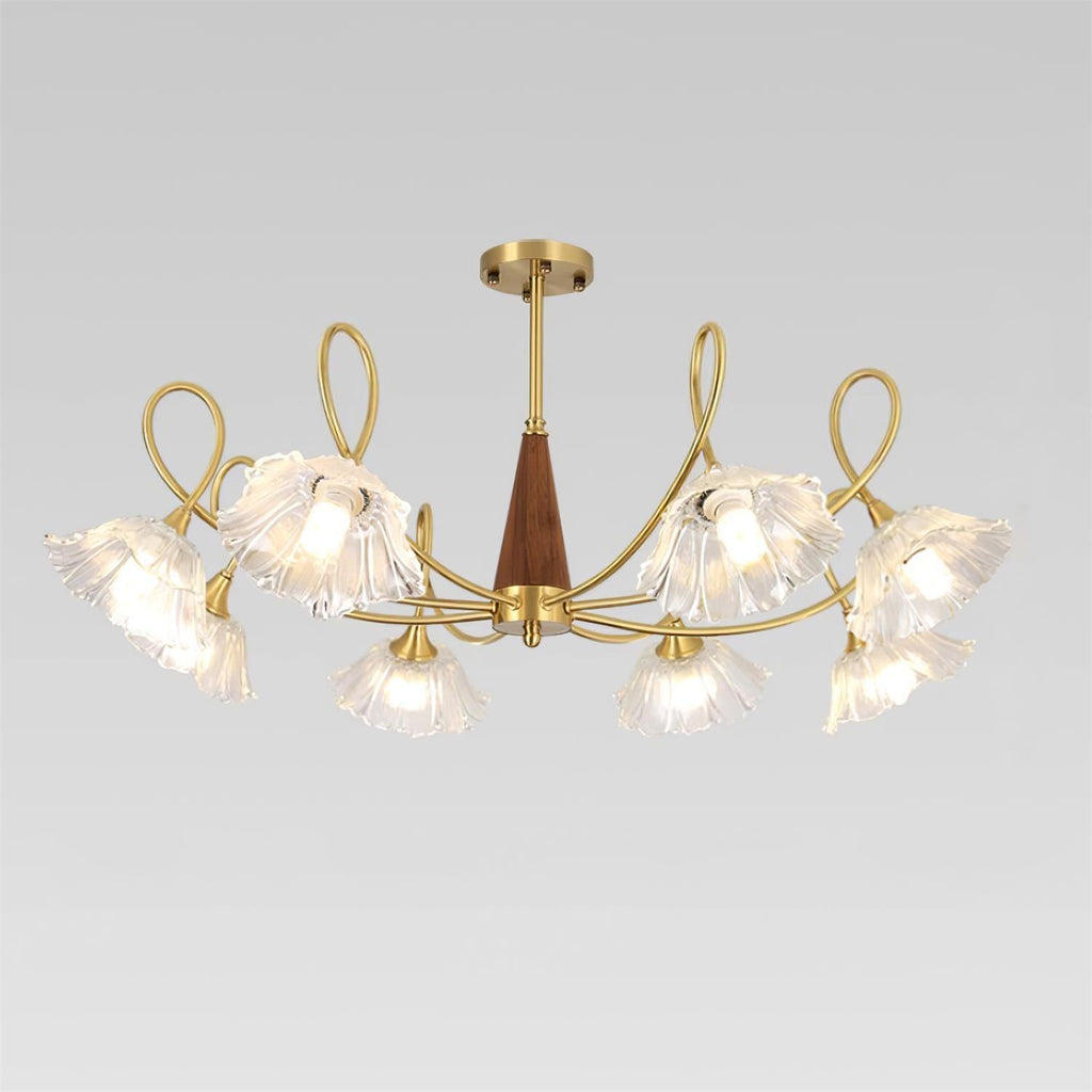 Aurora Glass Petal Chandelier