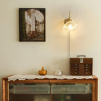 Aurora Glass Petal  Plug In /Hardwire Wall Lmap