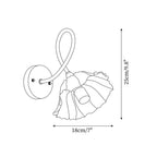 Aurora Glass Petal  Plug In /Hardwire Wall Lmap