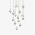 Lustra Pendant Lamp White Floral Ceramic
