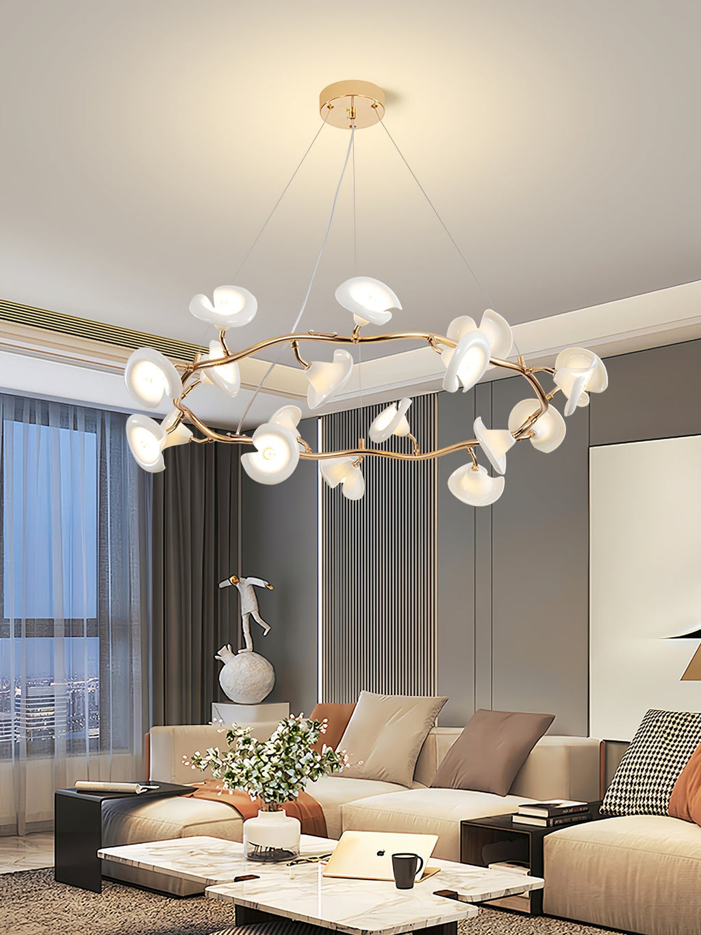 Aurora Chandelier Blossom Branch Elegant