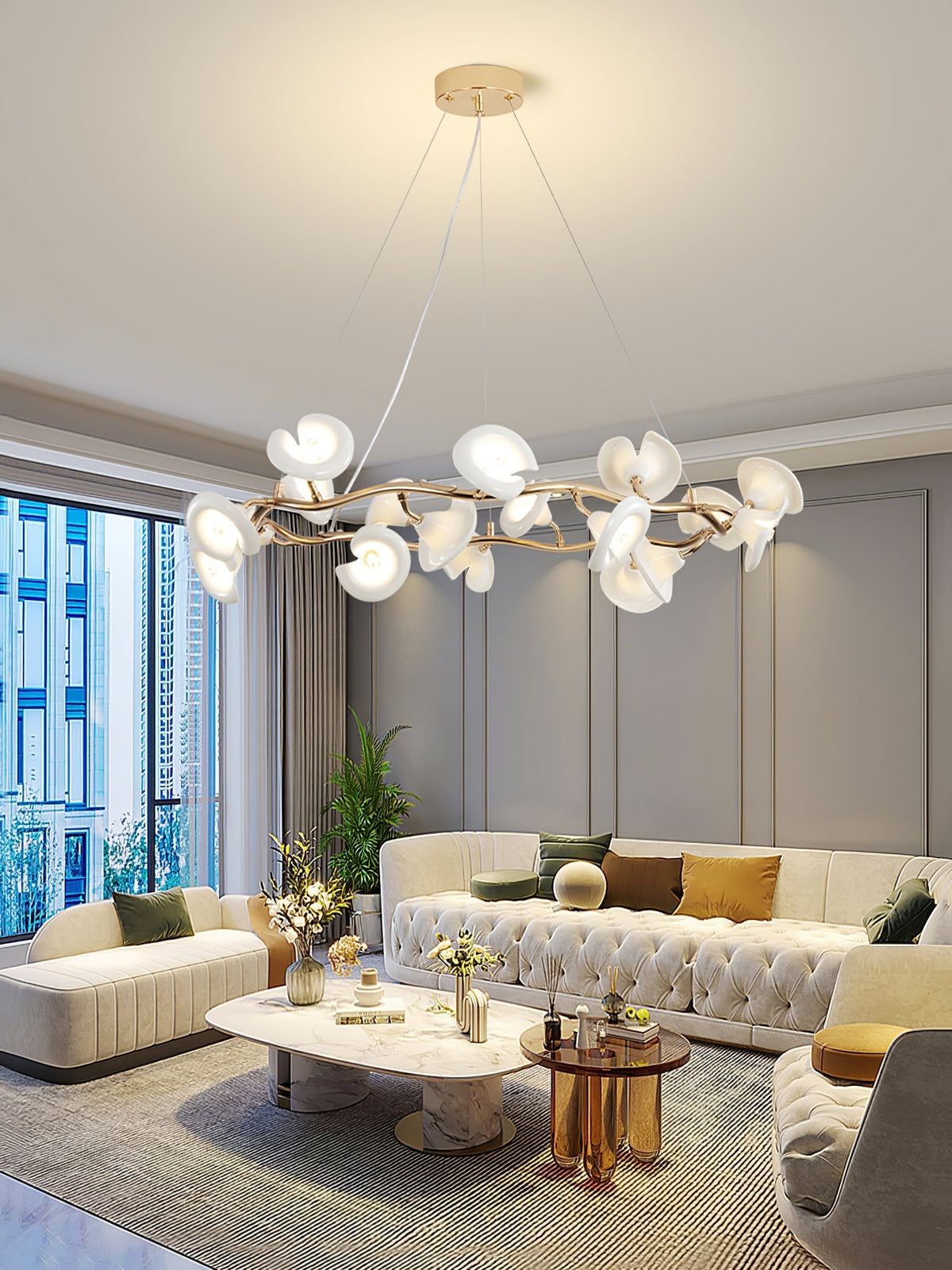 Aurora Chandelier Blossom Branch Elegant
