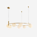 Chandelier Glass Globes Ring Gold Finish Modern