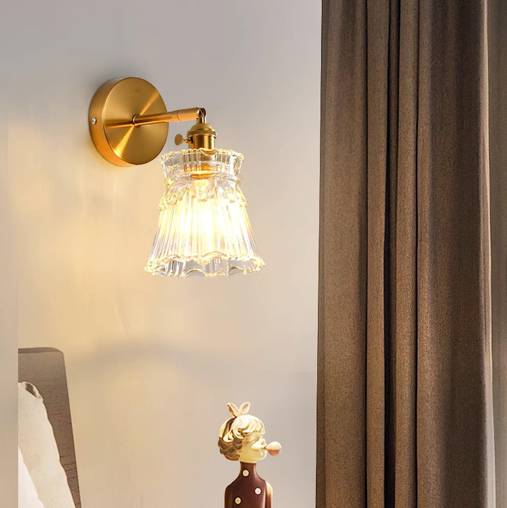 Lustra Wall Lamp Flared Crystal Classic