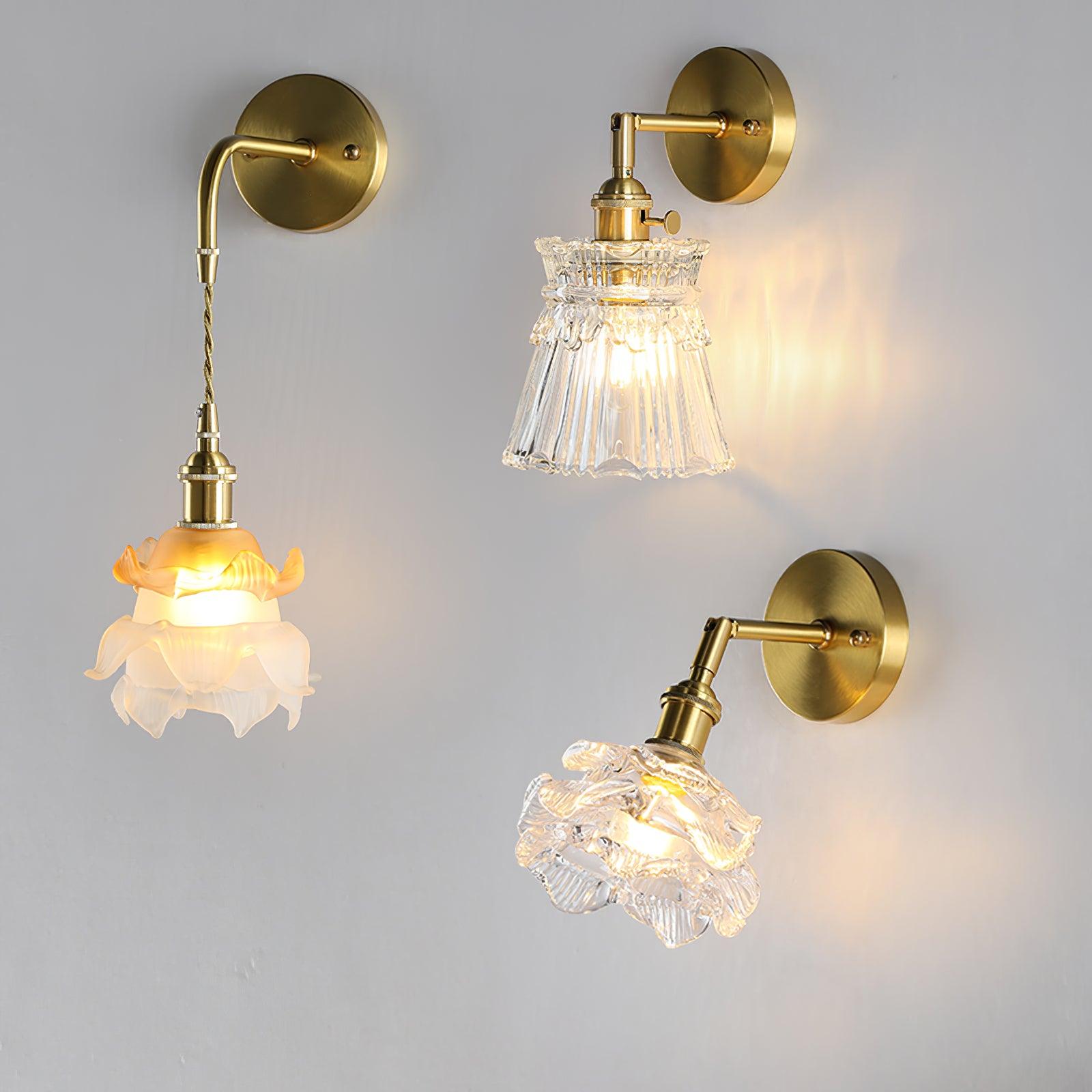 Lustra Wall Lamp Flared Crystal Classic