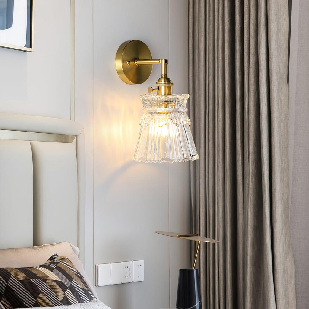 Lustra Wall Lamp Flared Crystal Classic