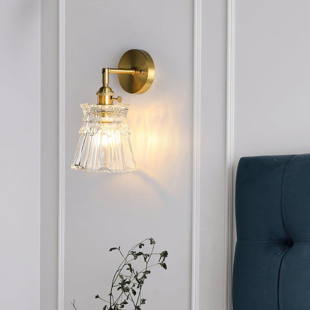 Lustra Wall Lamp Flared Crystal Classic