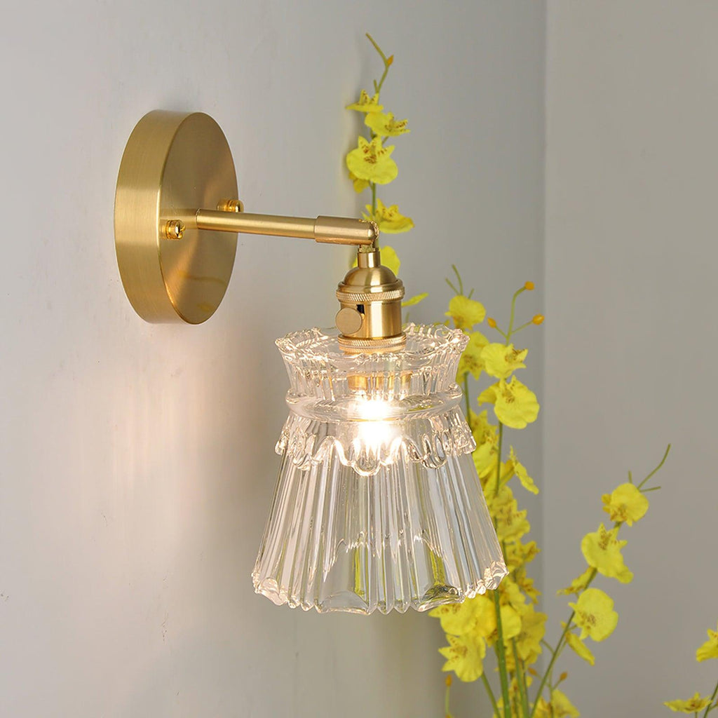 Lustra Wall Lamp Flared Crystal Classic