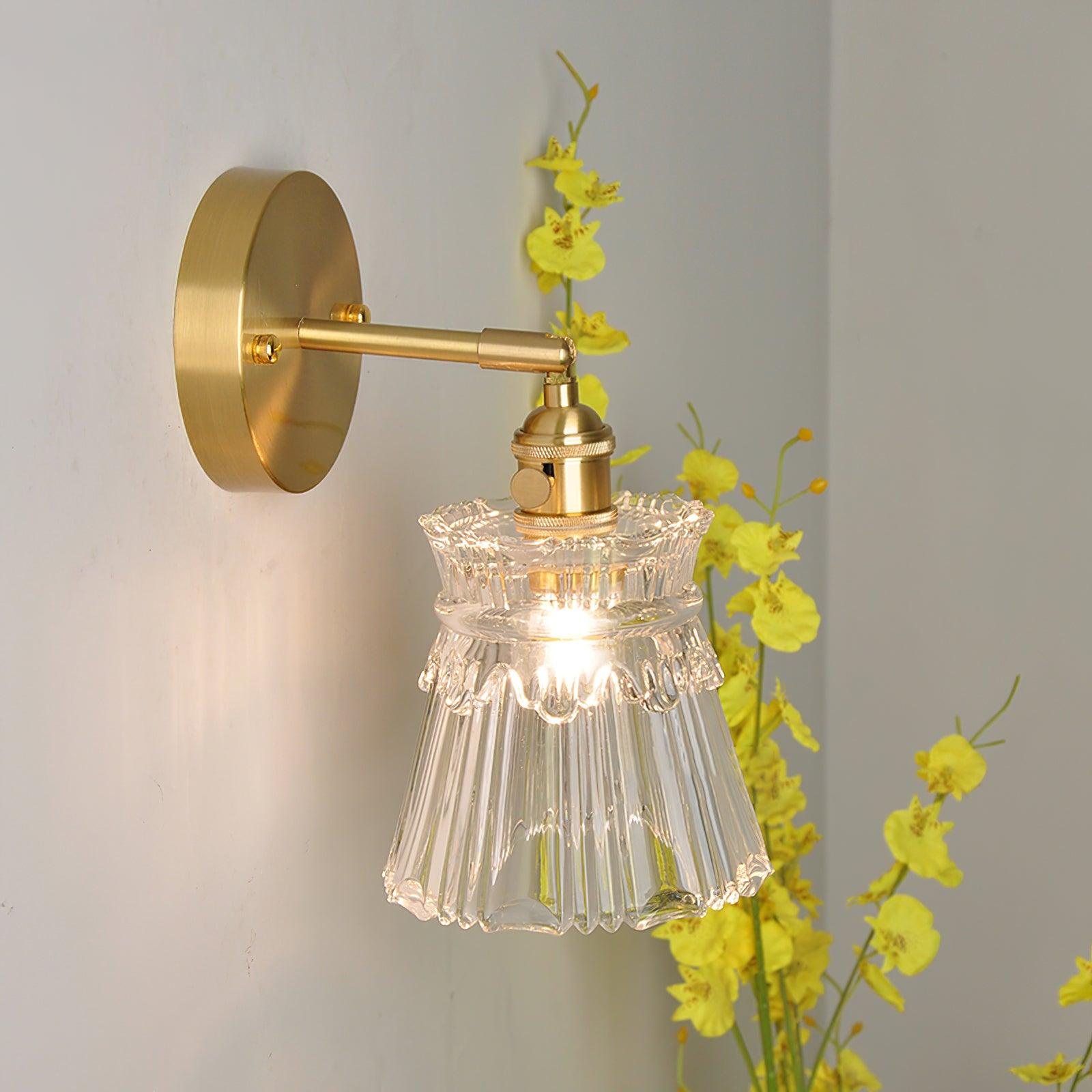 Lustra Wall Lamp Flared Crystal Classic