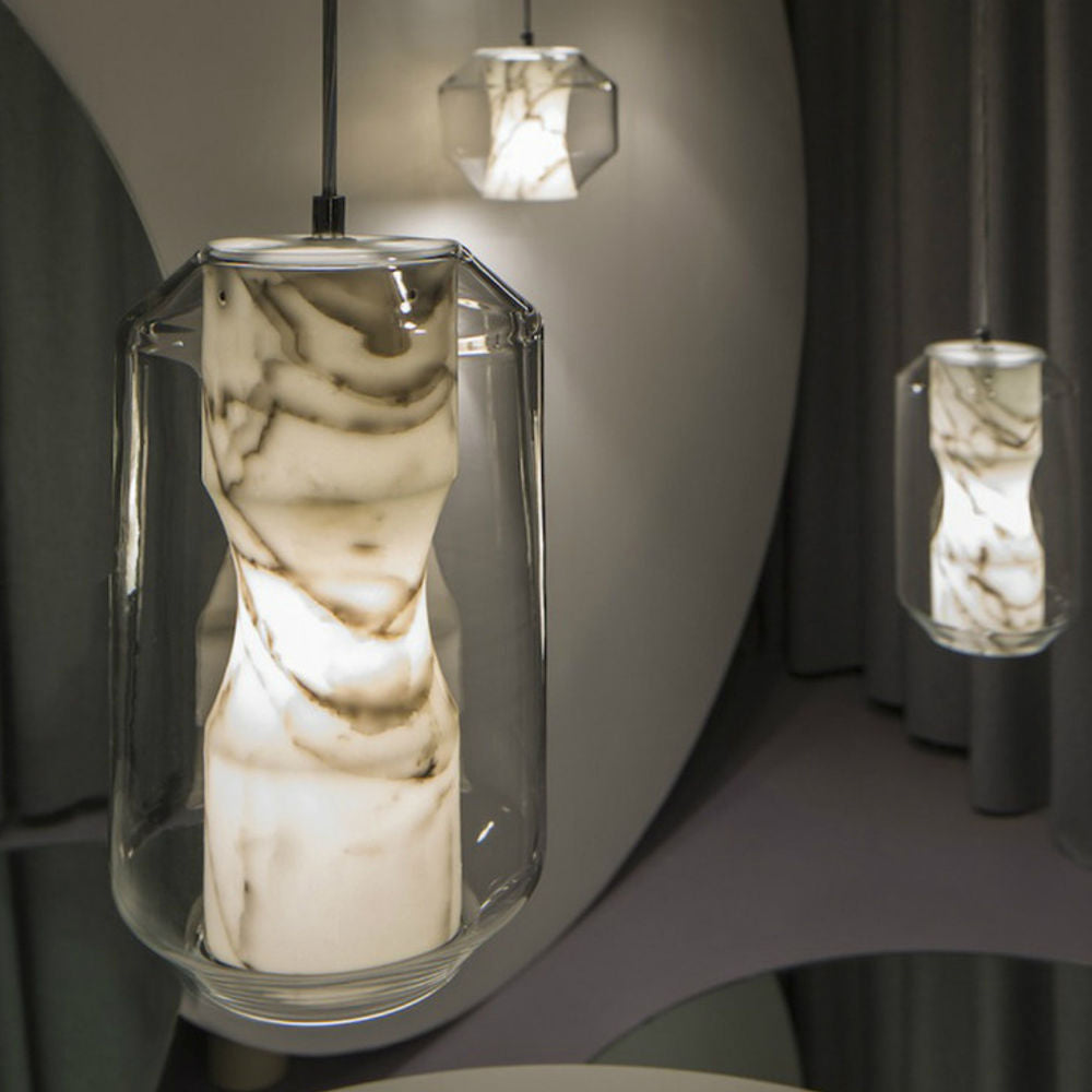 Allirila Modern Minimalist Alabaster Glass Pendant Lamp