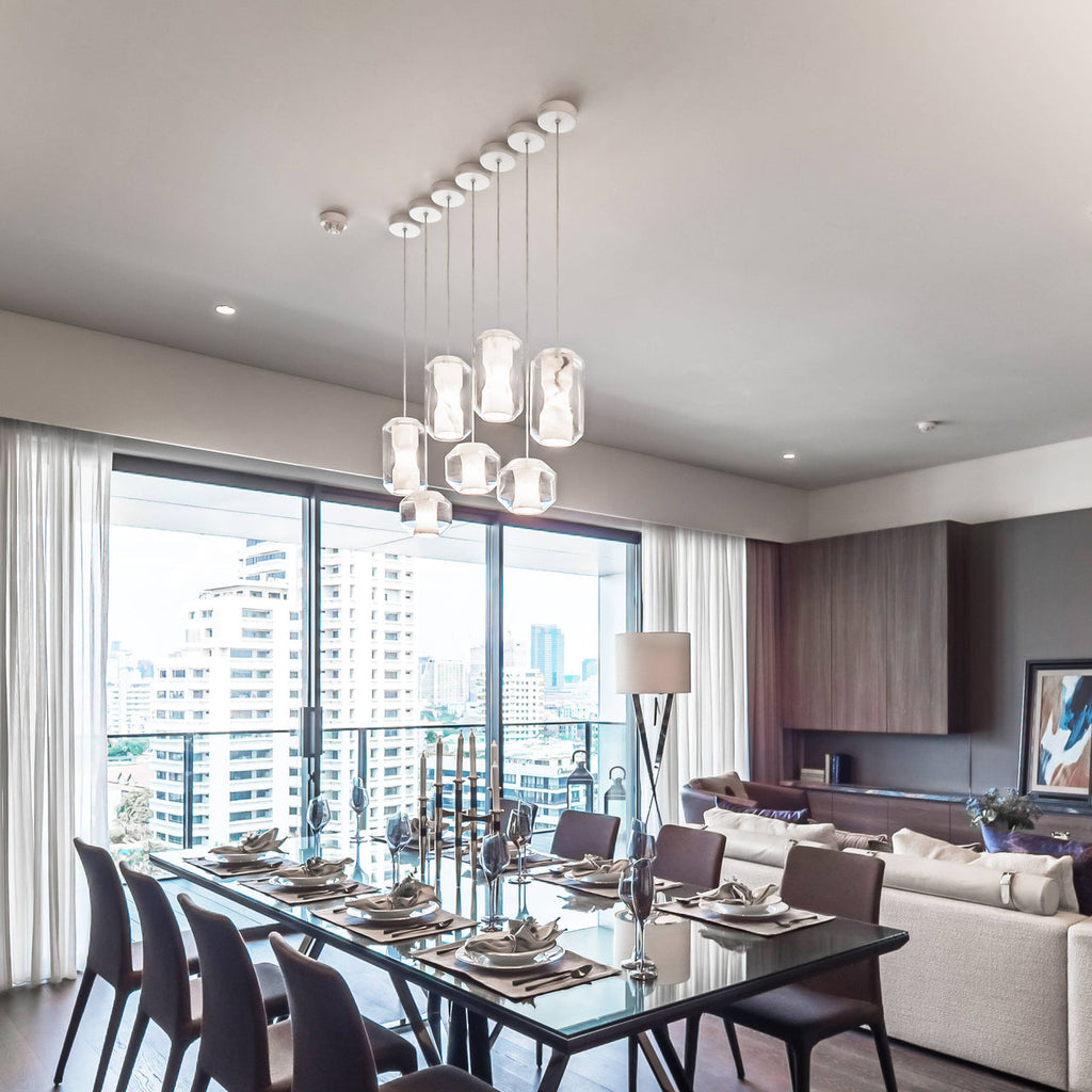 Allirila Modern Minimalist Alabaster Glass Pendant Lamp