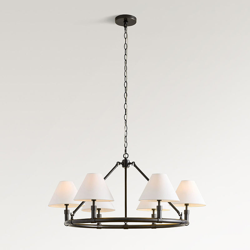 Lymara Vintage Industrial Robert Fabric Chandelier