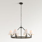 Lymara Vintage Industrial Robert Fabric Chandelier