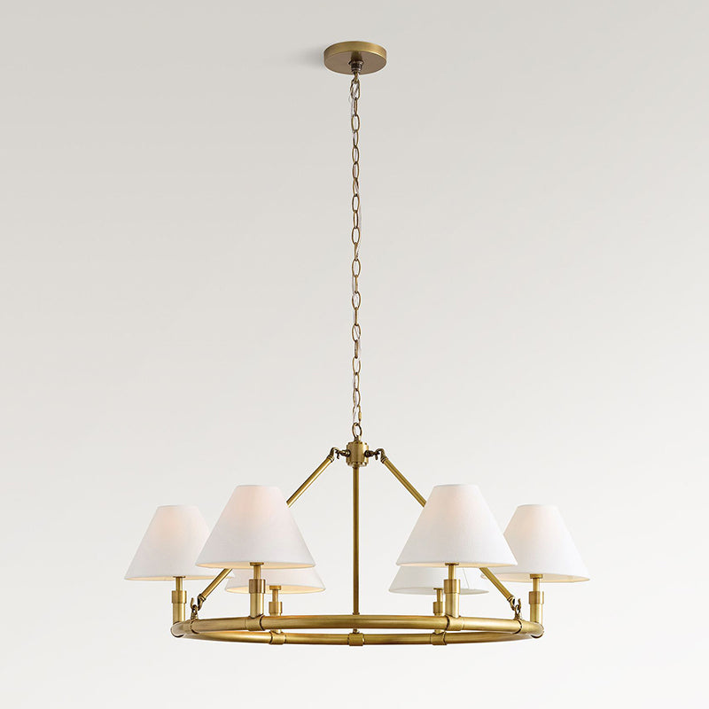 Lymara Vintage Industrial Robert Fabric Chandelier